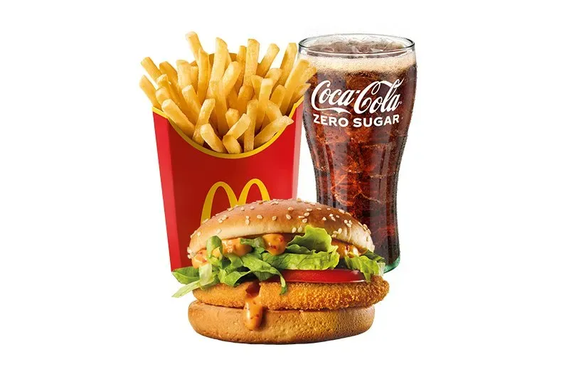 Erős Pistás Burger hús nélkül csípős sajtpogácsával McMenü®