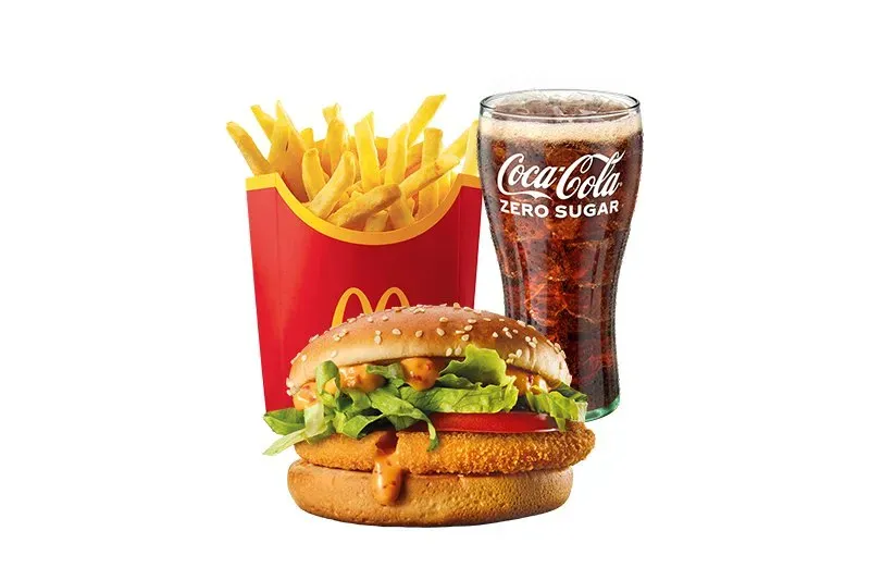 Erős Pistás Burger hús nélkül csípős sajtpogácsával McMenü®