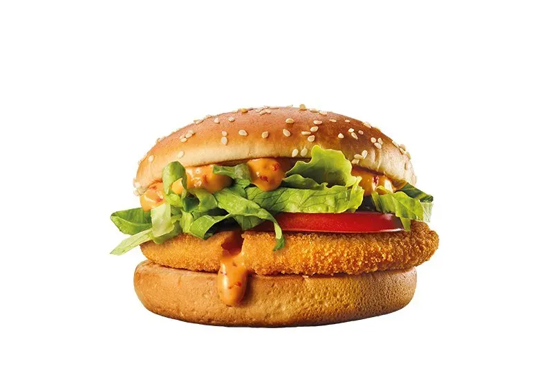 Erős Pistás burger hús nélkül csípős sajtpogácsával