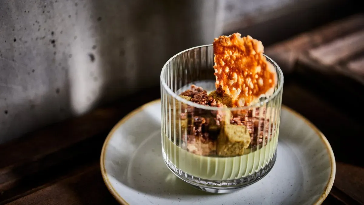 Matcha panna cotta