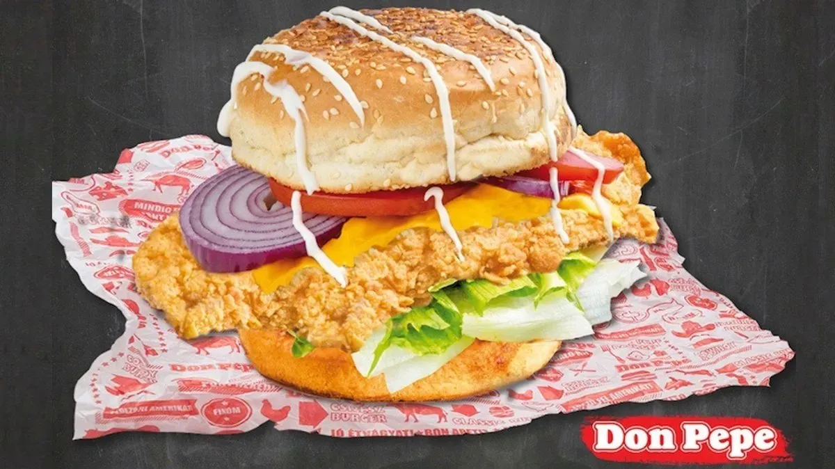 Crunchy chicken burger
