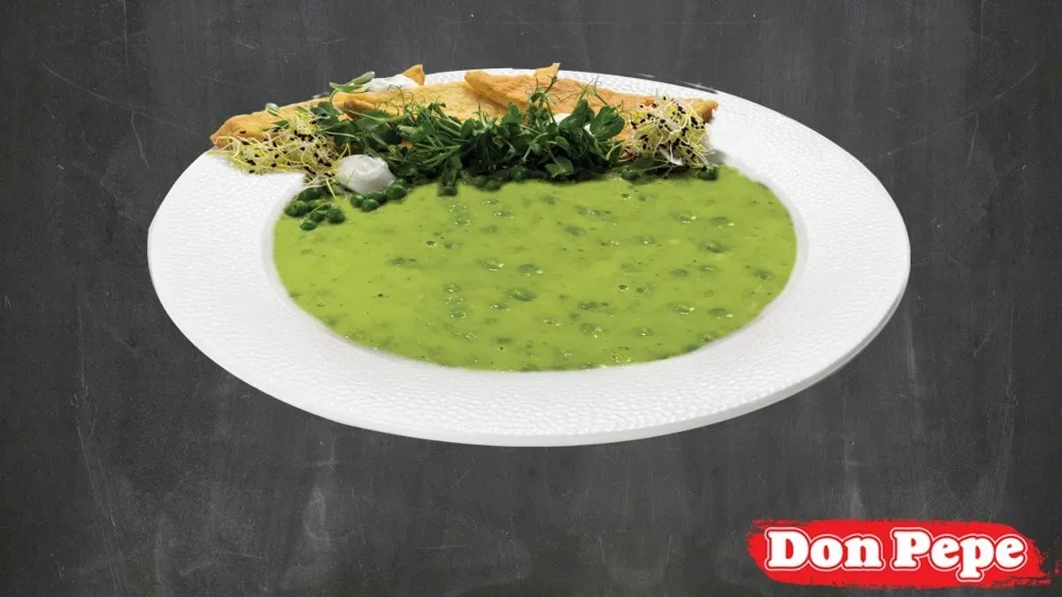 Vegán bazsalikomos zöldborsófőzelék