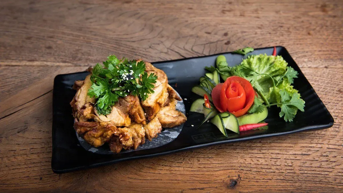 Fried Chicken with Salad C23