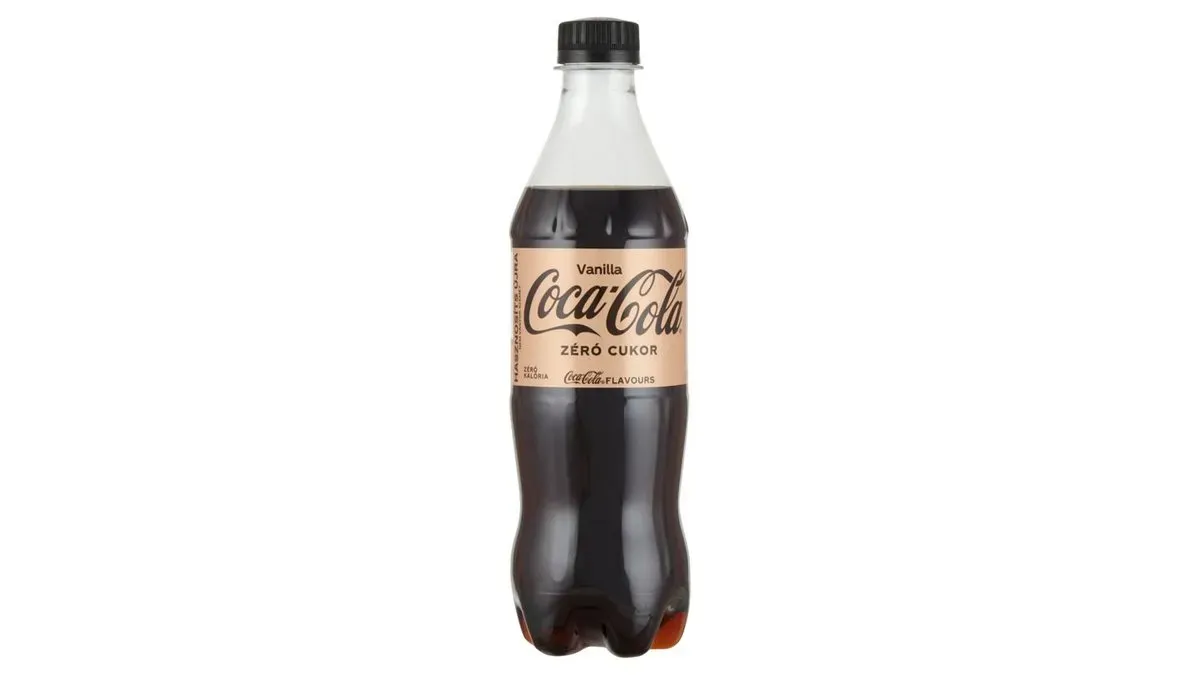 Coca-Cola Zero Vanilla colaízű energiamentes szénsavas üdítőital vanília ízesítéssel 500 ml