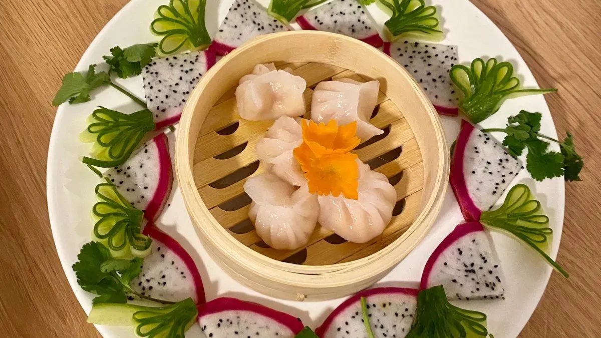 Párolt zöldséges táska,szósszal 4db (ha cao hap nhan rau)