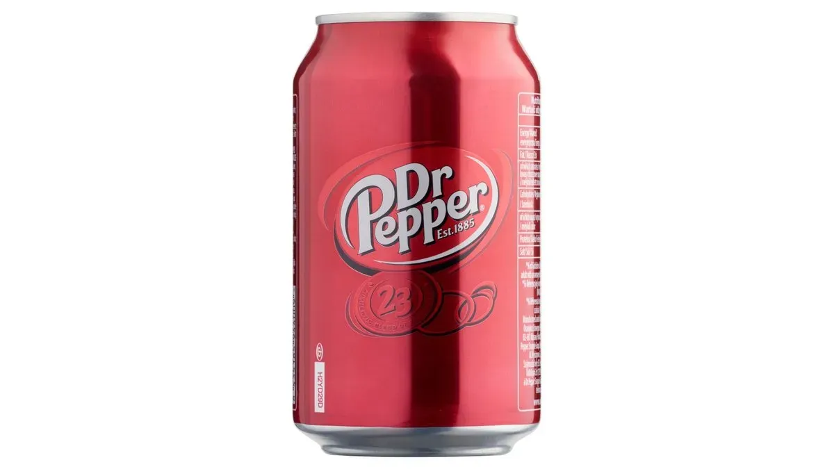 Dr Pepper csökkentett energiatartalmú szénsavas üdítőital cukorral és édesítőszerekkel 330 ml