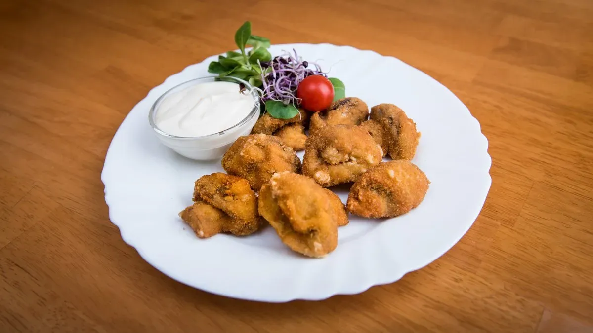 Rántott gombafejek (köret nélkül)
