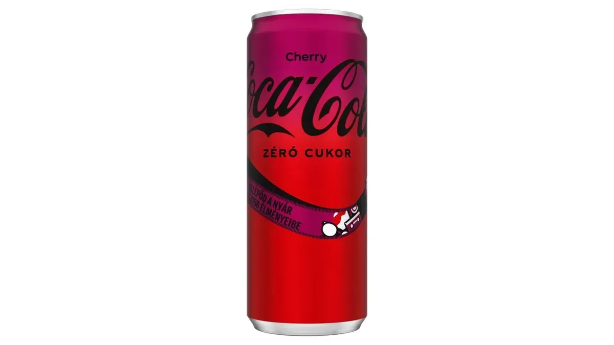 Coca Cola Cherry Zero colaízű energiamentes szénsavas üdítőital, édesítőszerekkel 330 ml