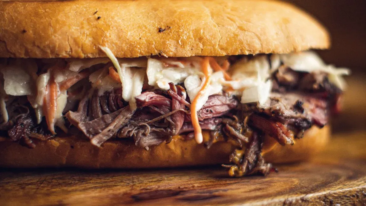 Chopped beef sandwich
