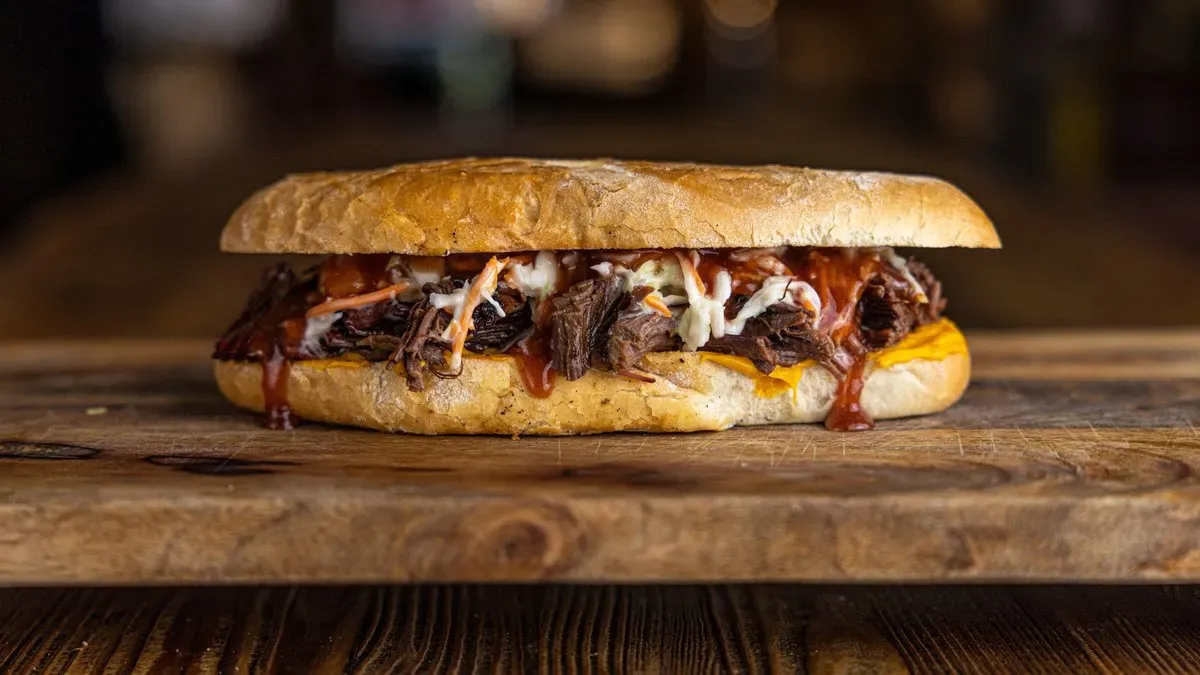Beef brisket sandwich