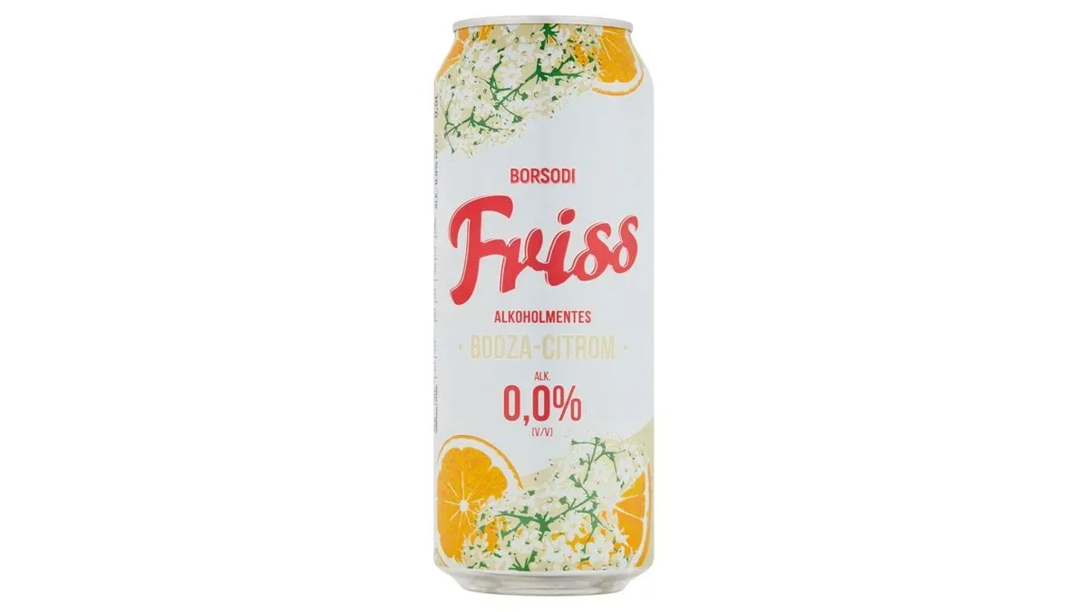 Borsodi Friss citrom ízesítésű ital és alkoholmentes sör keveréke 0,5 l