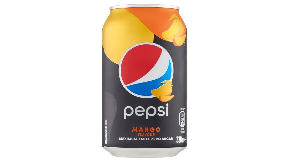 Pepsi colaízű energiamentes szénsavas üdítőital édesítőszerekkel mangó ízesítéssel 330 ml