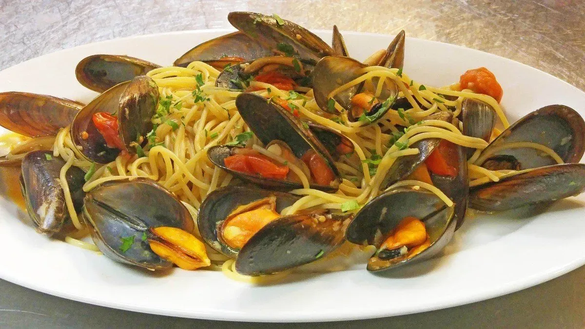 Spagetti feketekagylóval