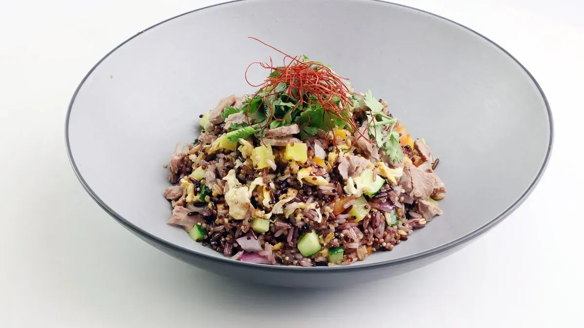 21 Kínai Sült Quinoa(gluténmentes)-garnélarák&csirke