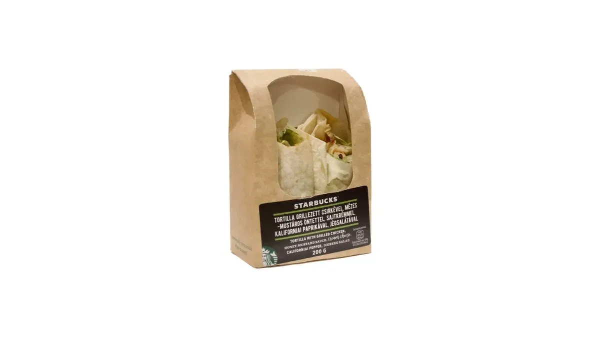 Tortilla grillezett csirkével és mézes-mustáros öntettel