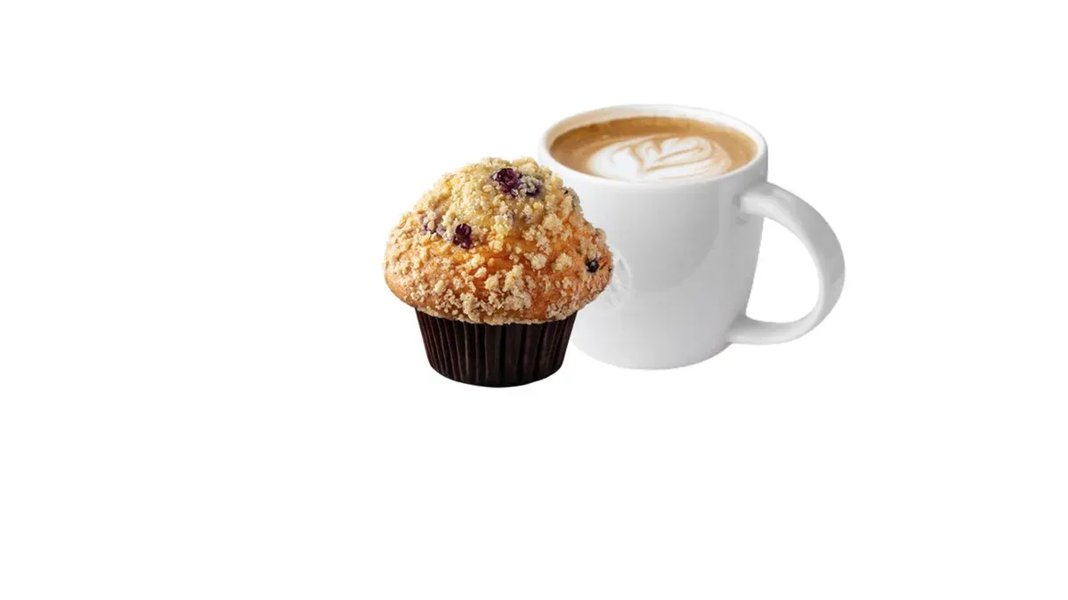 Reggeli menü áfonyás muffinnal