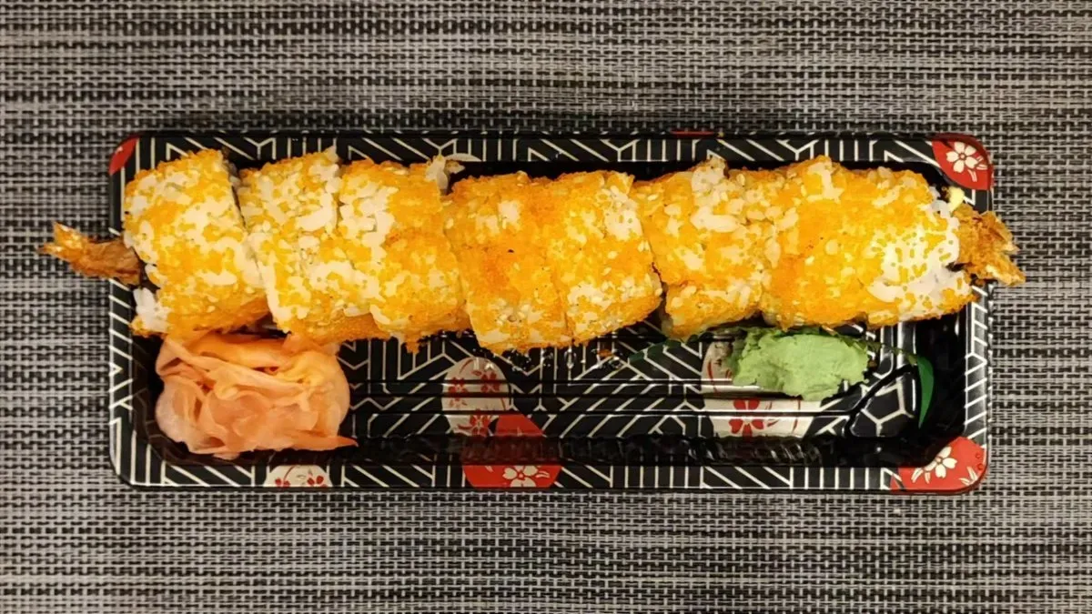 Kaviár,tempura garnélarák ,japan majonéz #E181