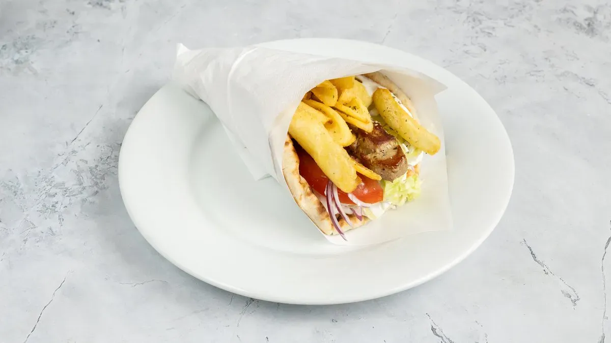Csirke souvlaki pita