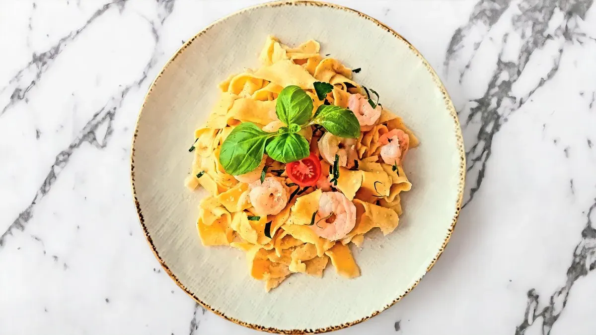 Garnélás spagetti