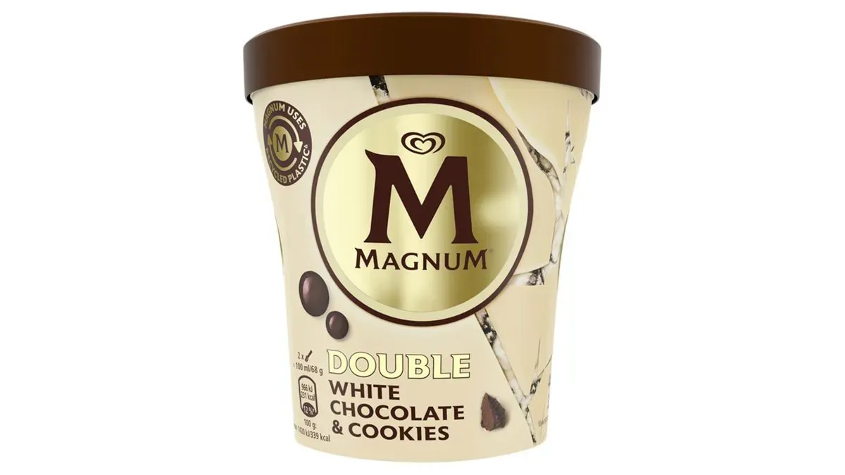 Magnum poharas jégkrém Fehércsokoládé-Keksz 440 ml