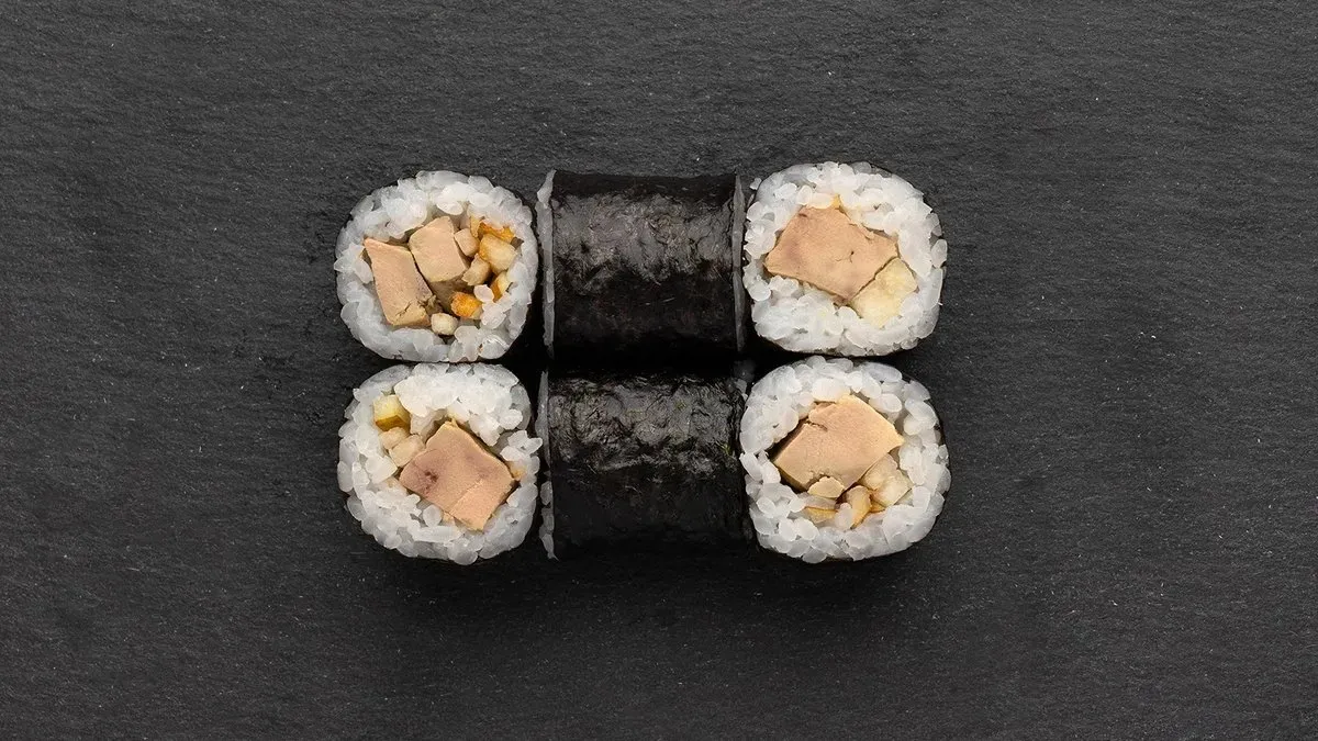 Libamáj maki, juharszirupos körte