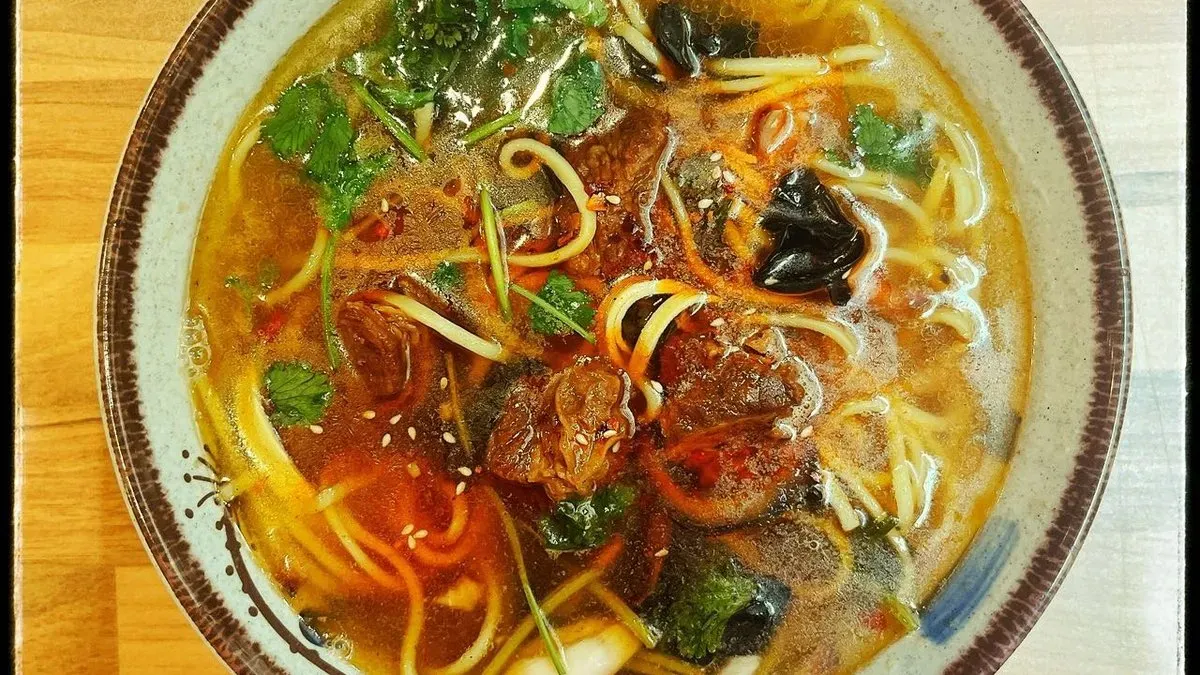 Homemade Beef RiceNoodles Soup
