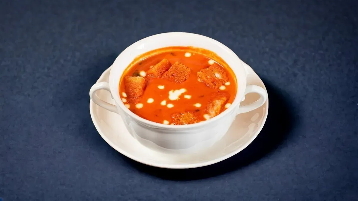 3. Indian Tomato soup with crouton