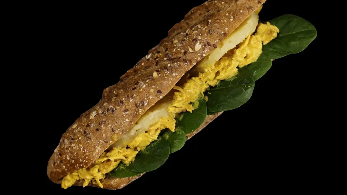 Curry csirke ciabatta