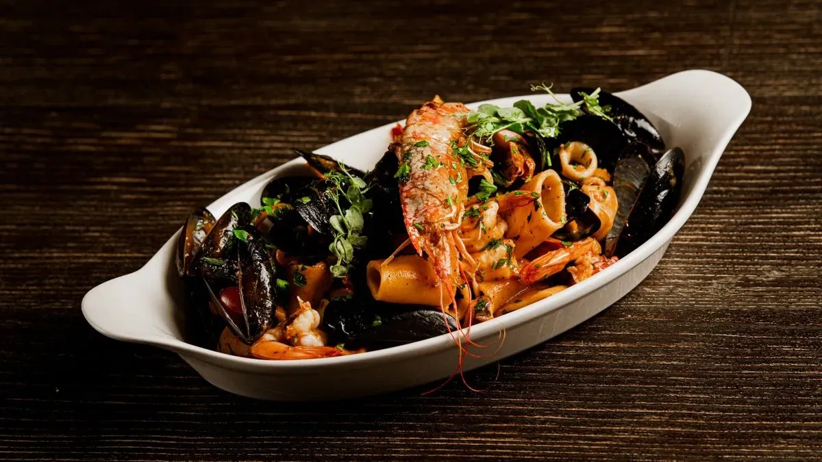 Pignata frutti di mare-Paccheri