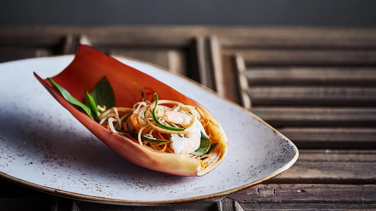 Nom Hoa Chuoi (vietnami style friss banánvirág saláta) - tigrisrák