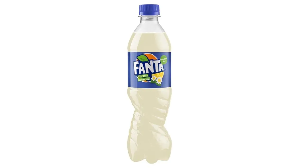 Fanta citrom-bodza ízű energiaszegény szénsavas üdítőital cukorral és édesítőszerekkel 500 ml