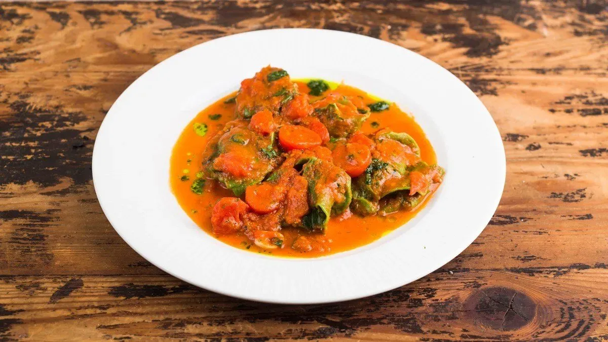 Zöld tortelloni