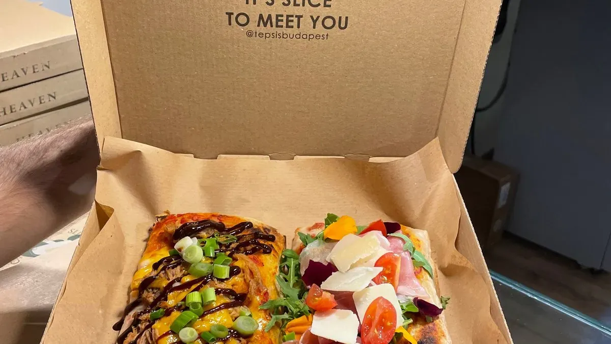 Kedvezményes 2 szeletes pizza box