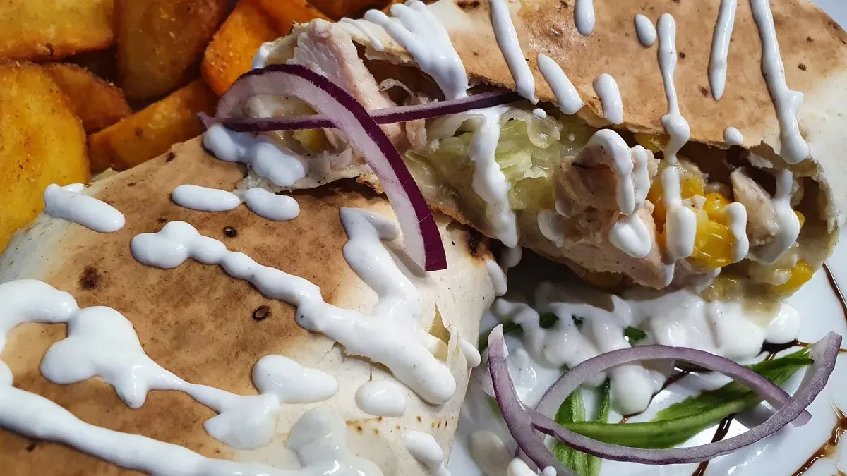 Burrito-tejszínes csirkés