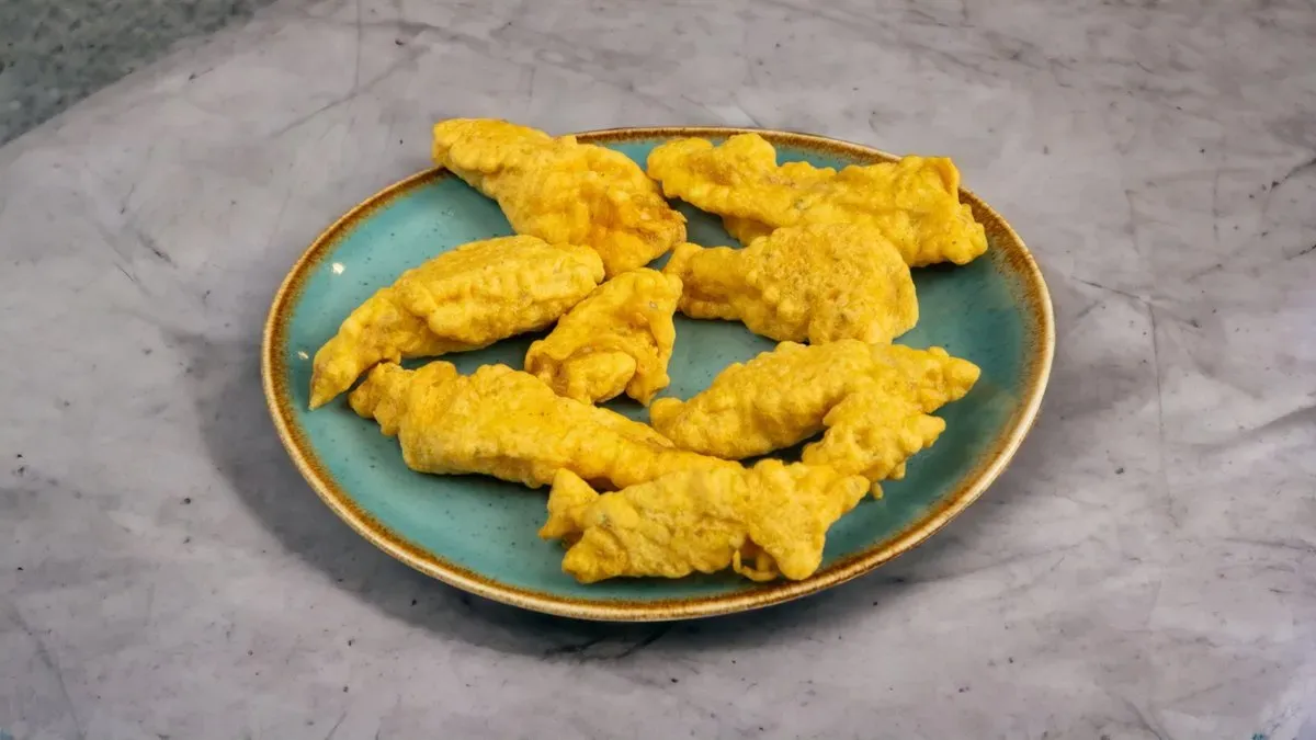15. Prawn pakora (Enyhén csípős garnélarák falatok csicseriborsó bundában)