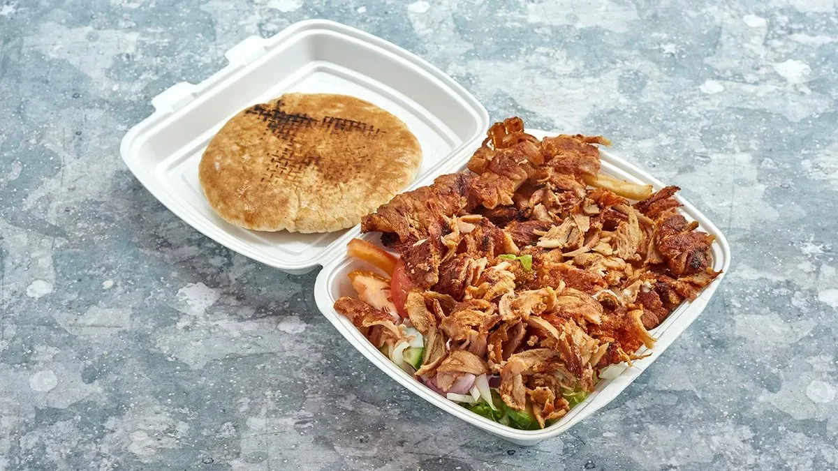Extra húsos gyros tál