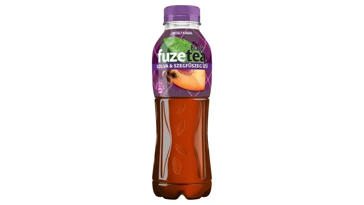 FUZETEA szilva & szegfűszeg ízű szénsavmentes üdítőital fekete tea kivonattal 500 ml