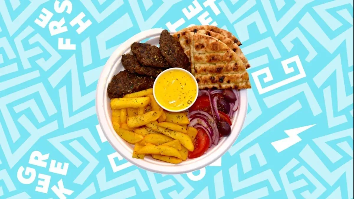 Bifteki Gyros Tál