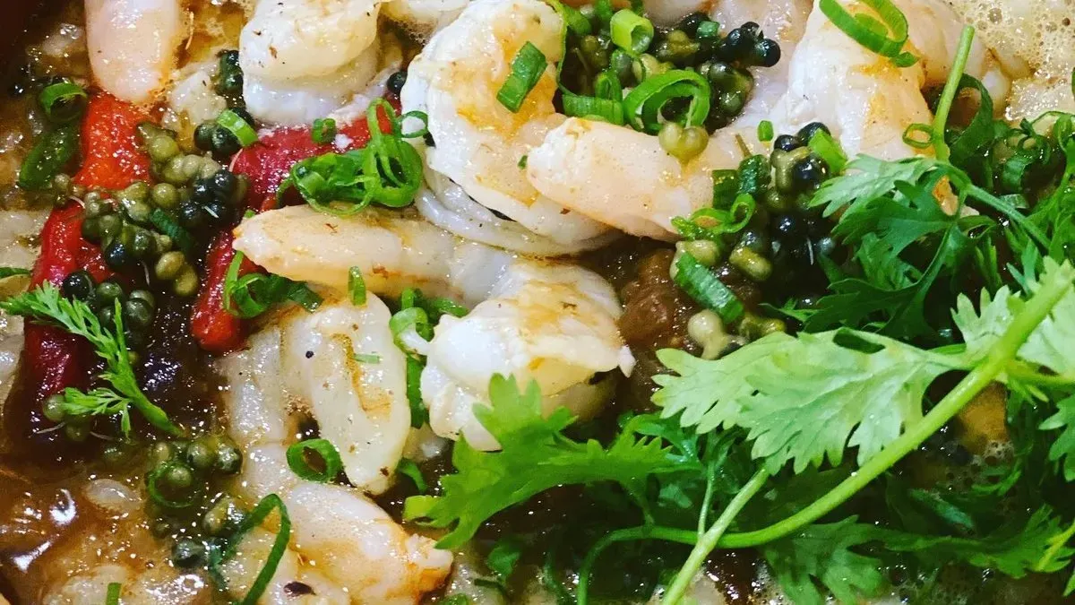Garnéla Curry , Sushi rizs