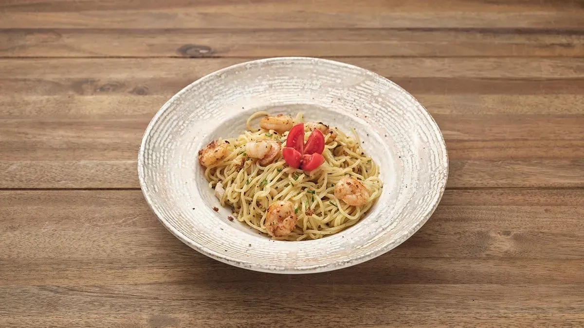 Spagetti Aglio Olio Rákkal