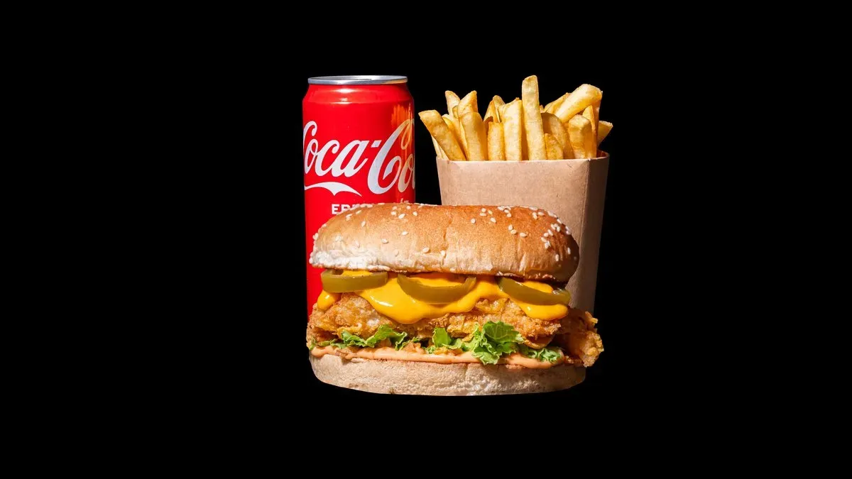 Juicy Fire burger menü