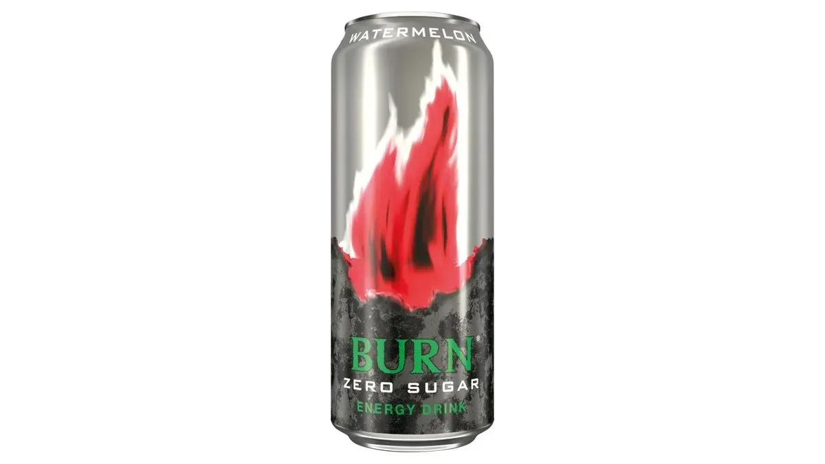 Burn Watermelon Zéró Cukor szénsavas görögdinnye ízű ital koffeinnel és édesítőszerekkel 250 ml