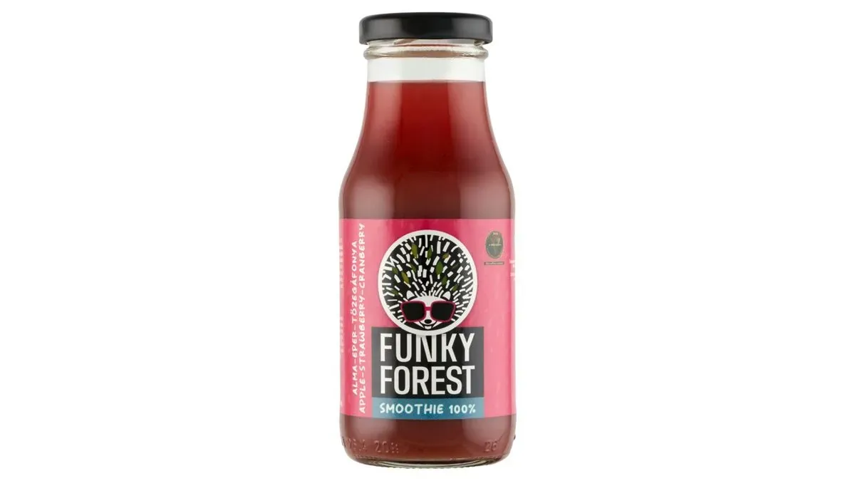 Funky Forest 100% alma-eper-tőzegáfonya smoothie 250 ml