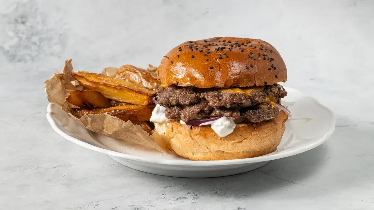 Double smashed burger