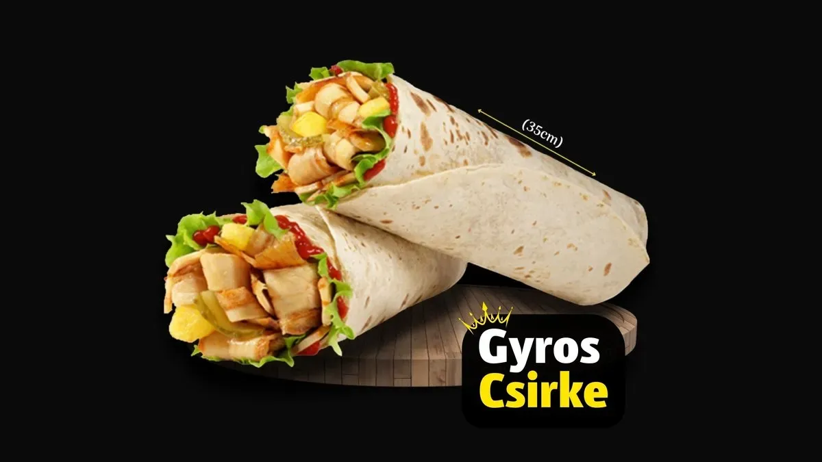 Csirke Gyros dürüm 35 cm