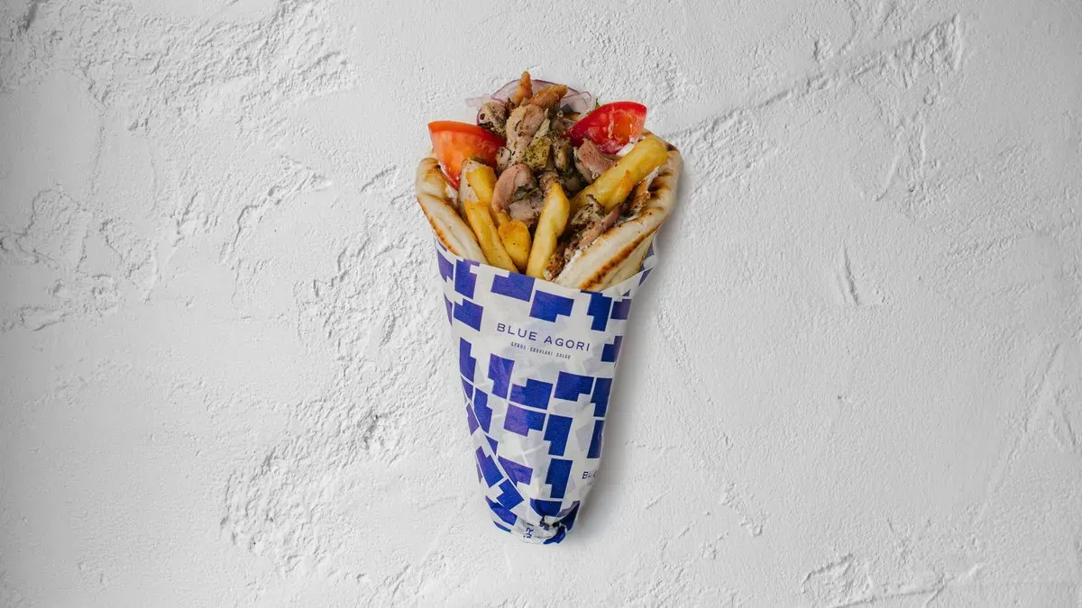 Gyros XL pita 🌯🐔 csirkehússal , szénsavmentes ásványvízzel