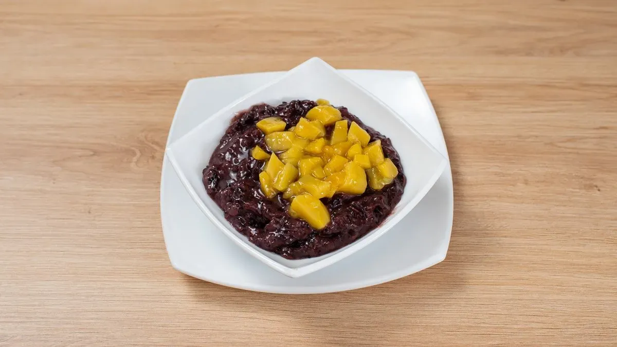 Mangós feketerizs puding