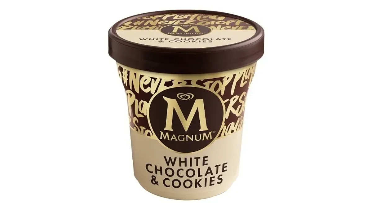 Magnum White Chocolate & Cookies Ice Cream (Poharas) 440ml
