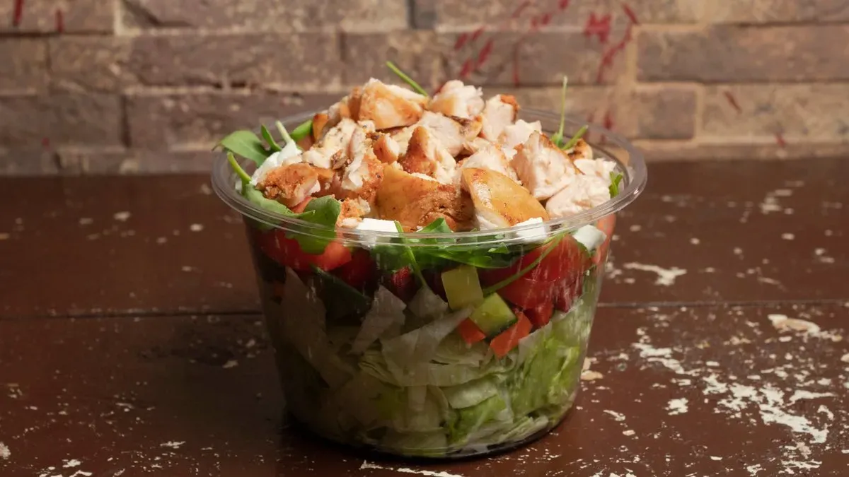 BBQ chicken breast salad