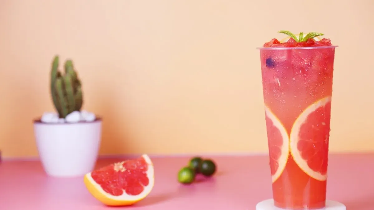 Oszibarackos es grefrutos Tea